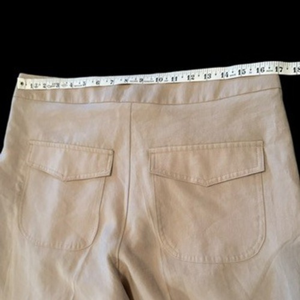 The Primark Edit Beige Lyocell Blend Wide Leg Pleated Pants 12 Lightweight - Picture 7 of 9